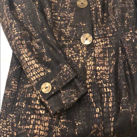 Nwot Metallic Snake Skin 3/4 Length Jacket - Picture 8 of 8